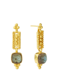 Ottoman Hands Shahrzad Beaded Drop Earrings, Gold