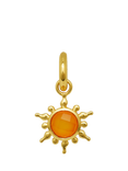 Ottoman Hands Carnelian Sun Charm, Gold