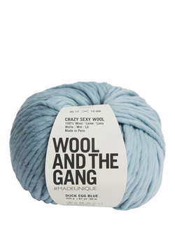 Wool And The Gang Crazy Sexy Wool Super Chunky Yarn, 200g, Duck Egg Blue