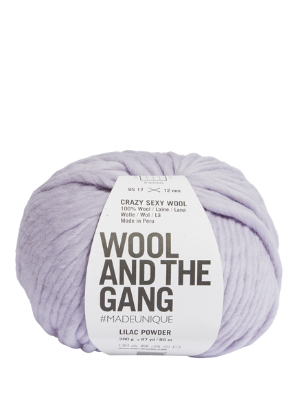 Wool And The Gang Crazy Sexy Wool Super Chunky Yarn, 200g, Lilac Powder