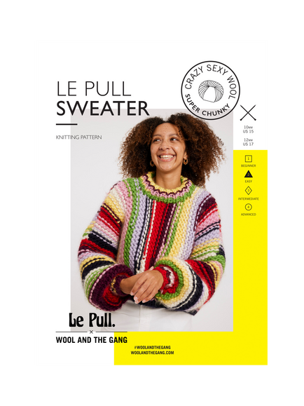 Wool And The Gang Le Pull Sweater Knitting Pattern, 