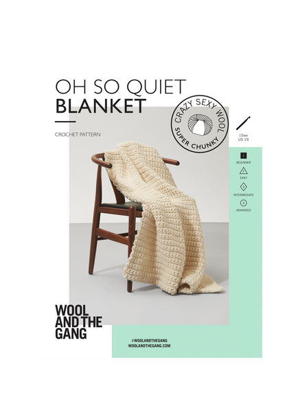 Wool And The Gang Oh So Quiet Blanket Crochet Pattern, 