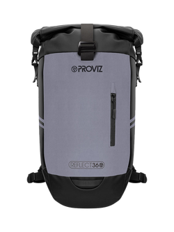 Proviz Reflective Rolltop Backpack, Silver, Silver