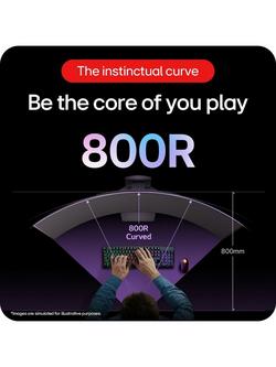 LG UltraGear 45GS95QE OLED HDR Ultra Wide Quad HD Curved Gaming Monitor, 45”, Purple Grey/Black - view 2, Purple Grey/Black