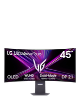 LG UltraGear 45GX950A OLED HDR 5K2K Wide HD Curved Gaming Monitor with Dual Mode, 45”, Black