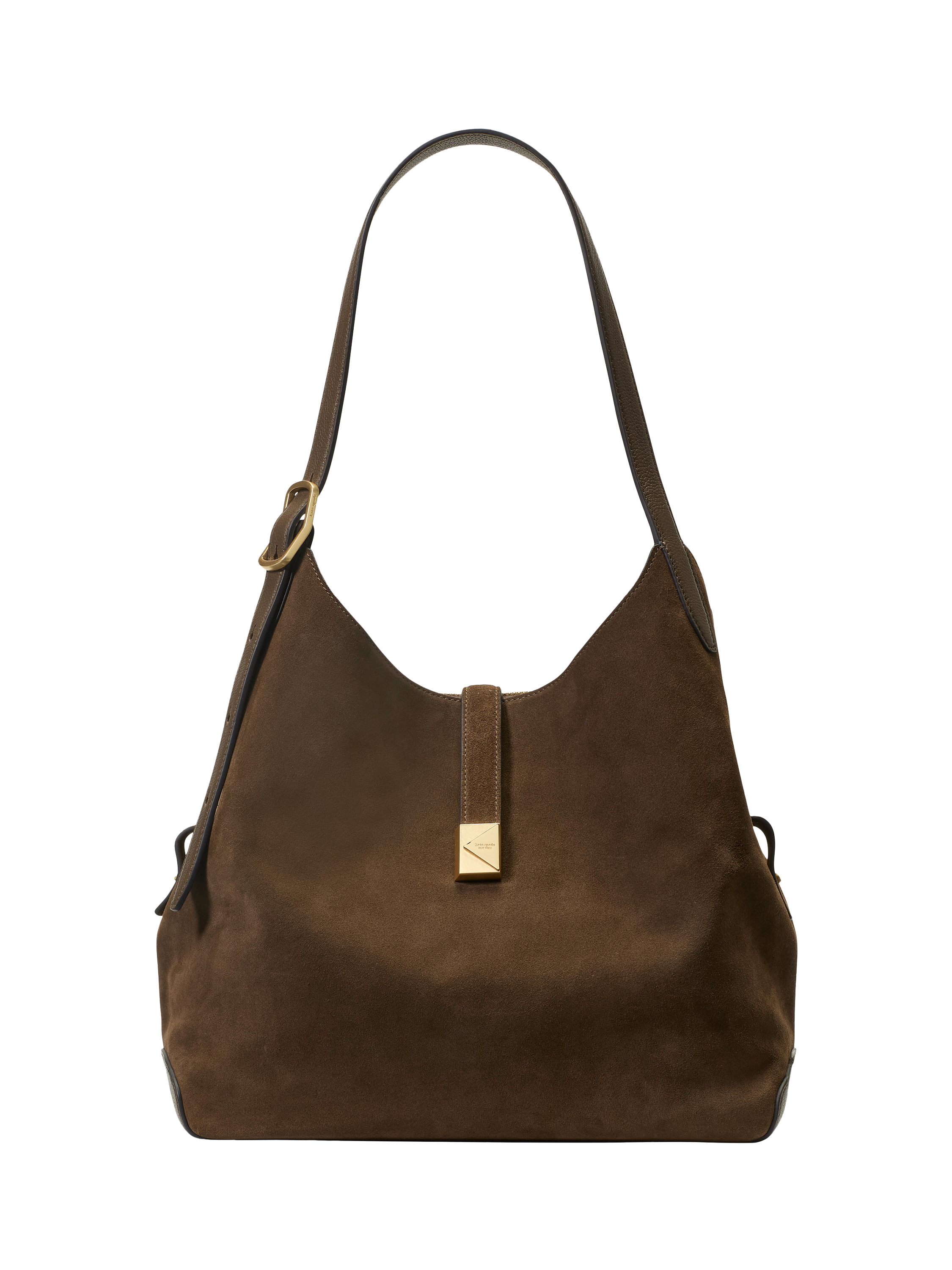 (取寄) ケイトスペード レディース デコ ペブルド レザー アンド スエード ラージ ショルダー バッグ Kate Spade New York women Deco Pebbled Leather And Suede Large Shoulder Bag Burnt Sage Multi 113933755?fmt=auto&$background