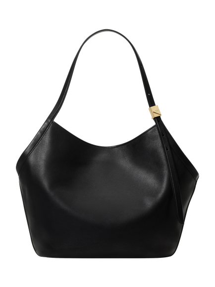 kate spade new york Deco Tulip Leather Tote Bag, Black, Black
