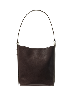 kate spade new york Halo Glazed Leather Crossbody Bucket Bag, Hot Fudge - view 2, Hot Fudge