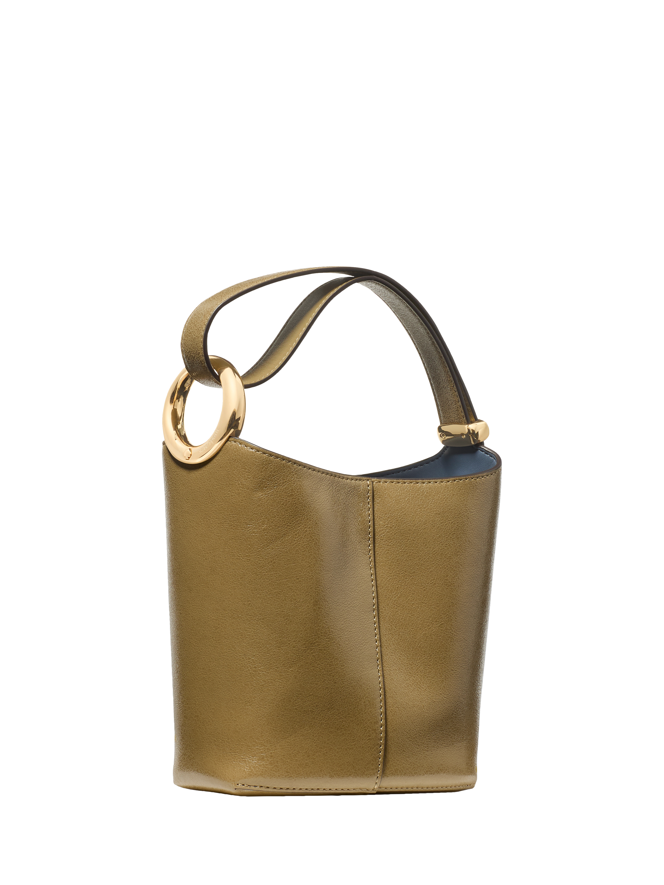 kate spade new york Halo Glazed Leather Mini Bucket Bag, Dried