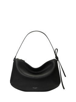 kate spade new york Loop Leather Slouchy Shoulder Bag, Black