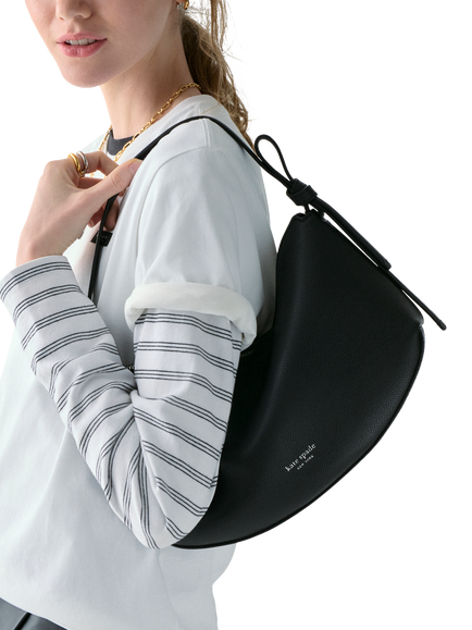 kate spade new york Loop Medium Leather Shoulder Bag - view 2, Black