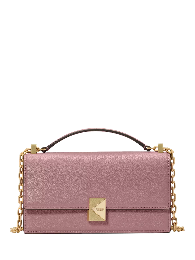 kate spade new york Deco Leather Mini Crossbody Bag, Dusk Rose
