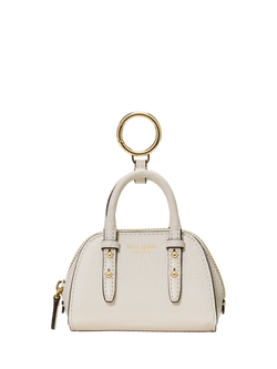 kate spade new york Leather Mini Carryall Bag Charm, Cashew Milk, Cashew Milk