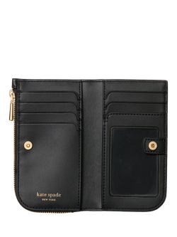 kate spade new york Devin Slim Leather Wallet, Black - view 2, Black