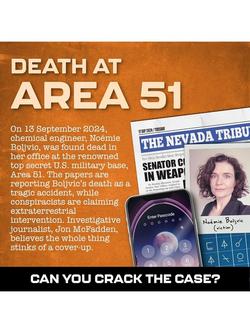 Lucky Egg Death At Area 51 Escape Room Board Game - view 2, Red