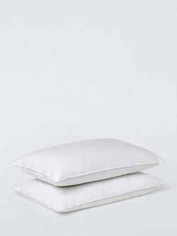 John Lewis Natural Collection Goose Feather & Down Standard Pillow, Pair, Firm (5), White