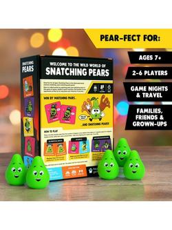 Happy Yeti Games Snatching Pears Party Game - view 2, Red Multi Red