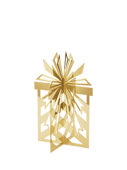 Georg Jensen Christmas Present Table Decoration, Gold, Gold