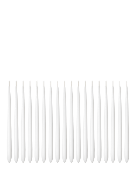 Georg Jensen Tapered Menorah Candles, Pack of 18, White, White
