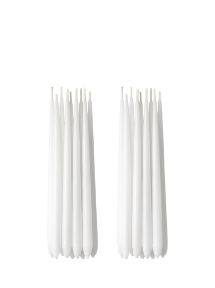 Georg Jensen Tapered Menorah Candles, Pack of 18, White - view 2, White