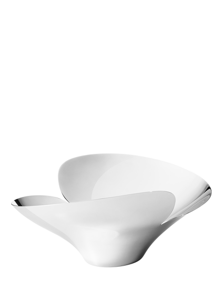 Georg Jensen Bloom Stainless Steel Fruit Bowl, Large, Silver, Silver