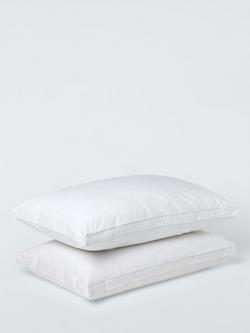John Lewis Synthetic Feels Like Down Standard Pillow, Pair,  Medium (3), White