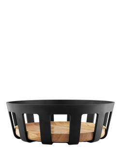 Eva Solo Nordic Kitchen Bread Basket with Bamboo Base, Black/Natural - view 2, Natural