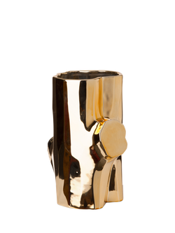 pols potten Porcelain Log Vase, H21cm, Gold - view 2, Gold