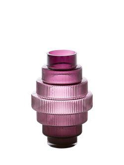 pols potten Steps Glass Vase, H30cm, Purple, Purple