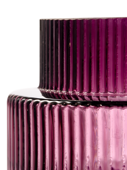 pols potten Steps Glass Candle Holder, Purple - view 2, Purple