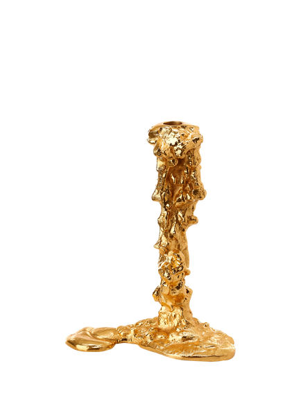 pols potten Drip Large Candle Holder, Gold, Gold