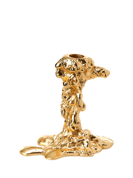 pols potten Drip Small Candle Holder, Gold, Gold