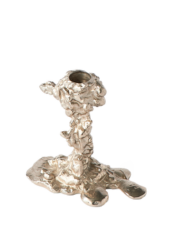 pols potten Drip Small Candle Holder, Silver - view 2, Silver