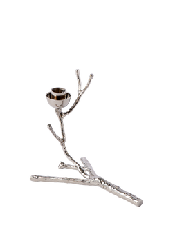 pols potten Twiggy Extra Small Candle Holder Stand, Nickel - view 2, Nickel