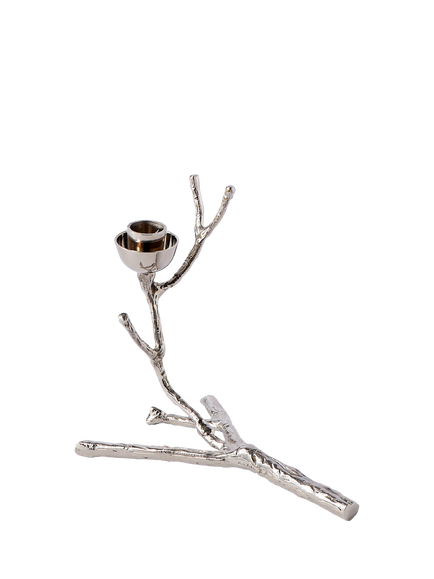 pols potten Twiggy Extra Small Candle Holder Stand, Nickel - view 2, Nickel