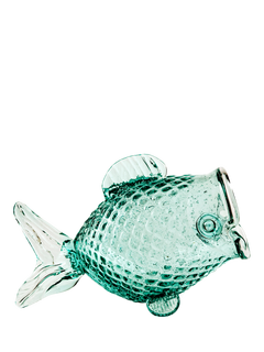 pols potten Fat Fish Glass Jar, Green