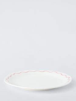 John Lewis Flora Bow Fine China Dinner Plate, 27cm, Pink - view 2, Multi