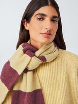 John Lewis Closed Loop Initiative Recycled Wool Striped Scarf