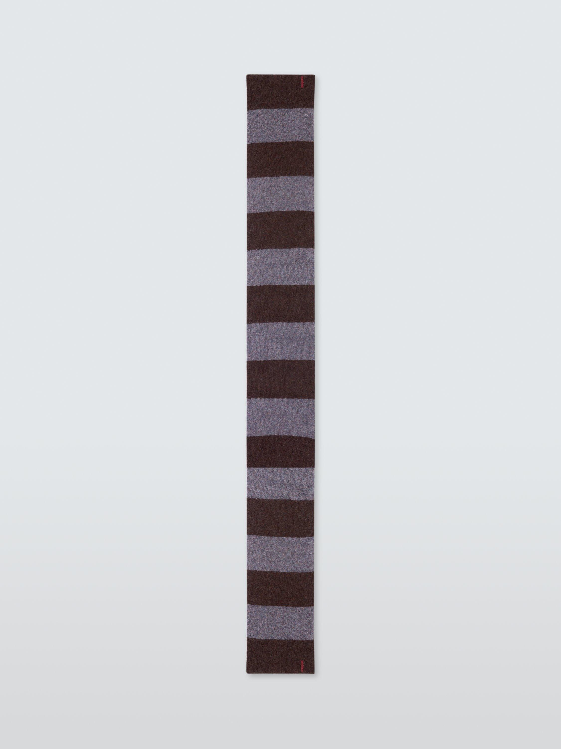 Product image 3 of 6, which shows John Lewis Closed Loop Initiative Recycled Wool Striped Scarf, Fig/Purple