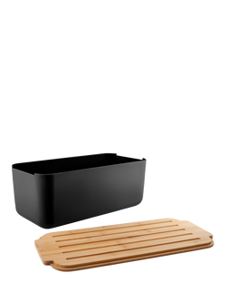 Eva Solo Bamboo Lid Bread Bin, Black - view 2, Black