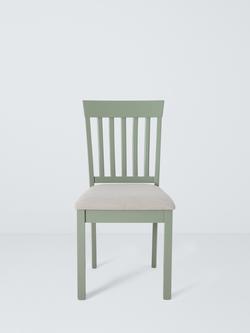 John Lewis Wilton Slatted Dining Chair, Set of 2, Sage Green - view 2, Sage Green