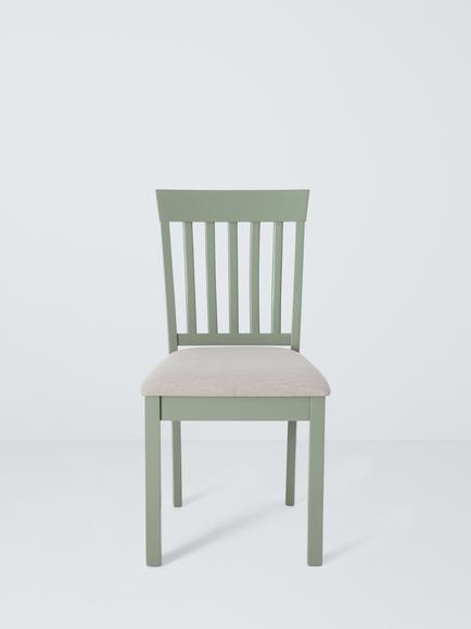 John Lewis Wilton Slatted Dining Chair, Set of 2 - view 2, Sage Green