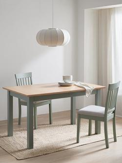 John Lewis Wilton 4-6 Seater Extending Dining Table - view 2, Sage Green