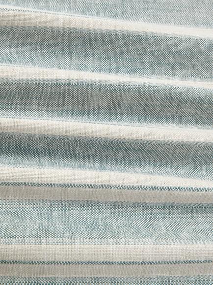 John Lewis Whitby Stripe Furnishing Fabric, Bluestone - view 2, Bluestone