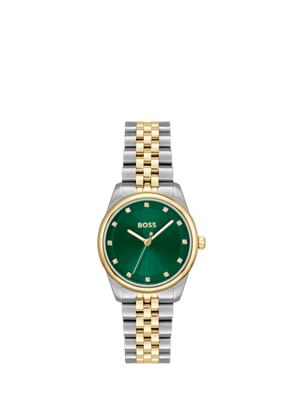 HUGO BOSS 1502834 Women's Graceful Precious Bracelet Strap Watch, Bi-colour, Bi-colour