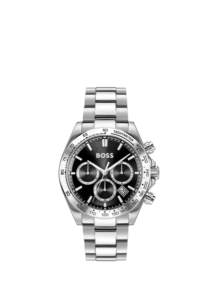 HUGO BOSS 1514267 Men's Chronograph Bracelet Strap Watch, Silver, Silver