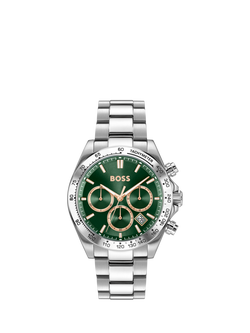 HUGO BOSS 1514268 Men's Hero Bracelet Watch, Silver, Silver