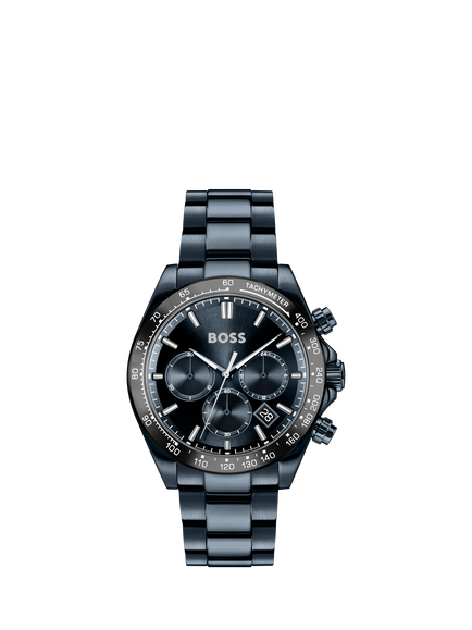 HUGO BOSS 1514270 Men's Hero Chronograph Bracelet Watch, Blue, Blue