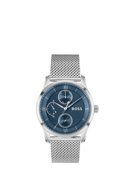 HUGO BOSS 1514276 Men's Principle Master Mesh Strap Watch, Brown