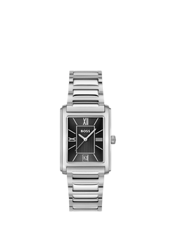 HUGO BOSS 1514297 Men's Principle Dress Bracelet Strap Watch, Silver, Silver